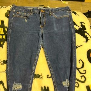 Hollister blue ripped jeans!